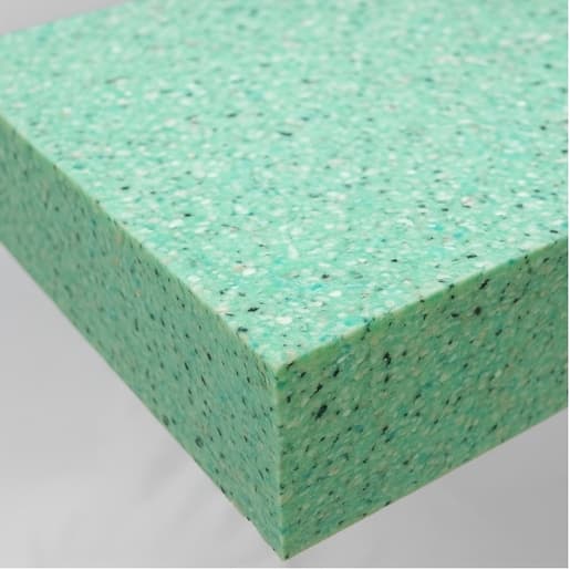 Extremely firm rigid rebond recycled foam