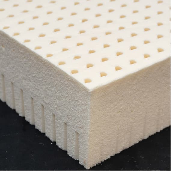Close up of organic latex foam showing texture