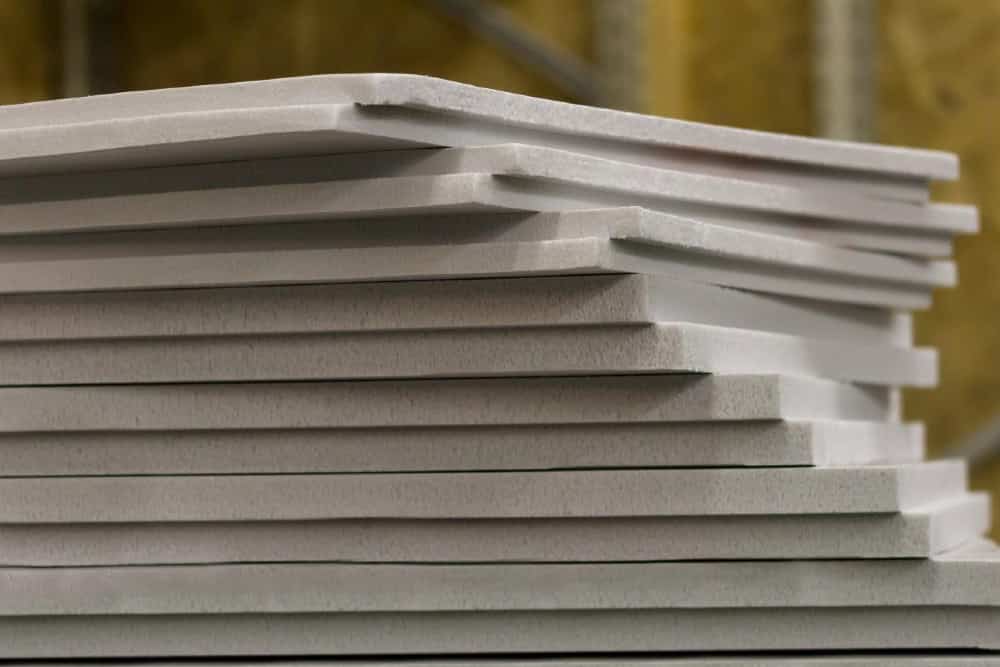 Stacked gray closed cell EVA foam to highlight texture of foam
