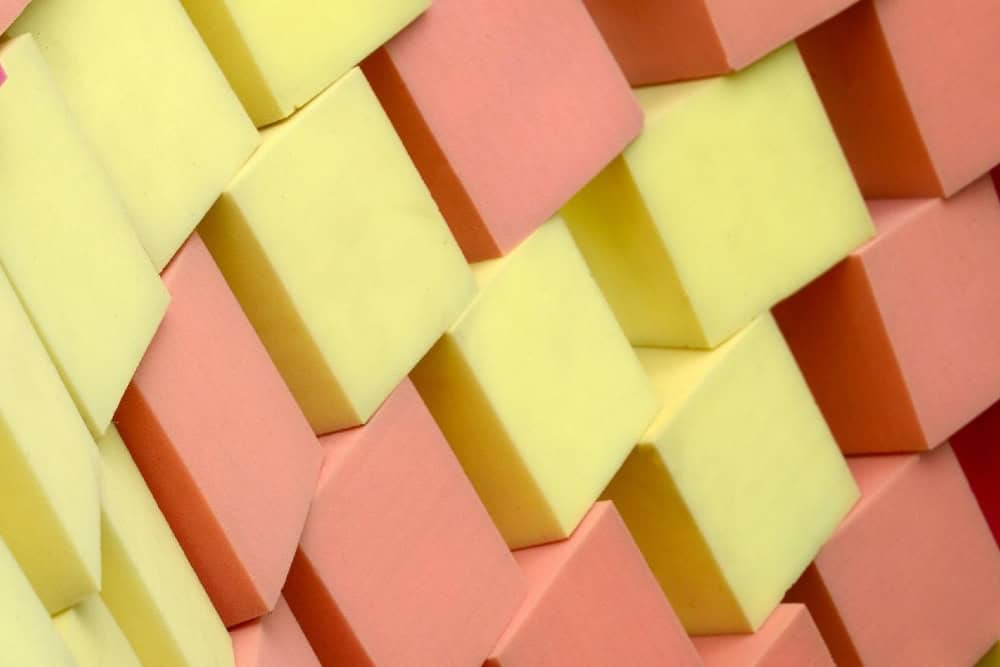EVA foam Yellow and Orange Cubes Stacked on each other