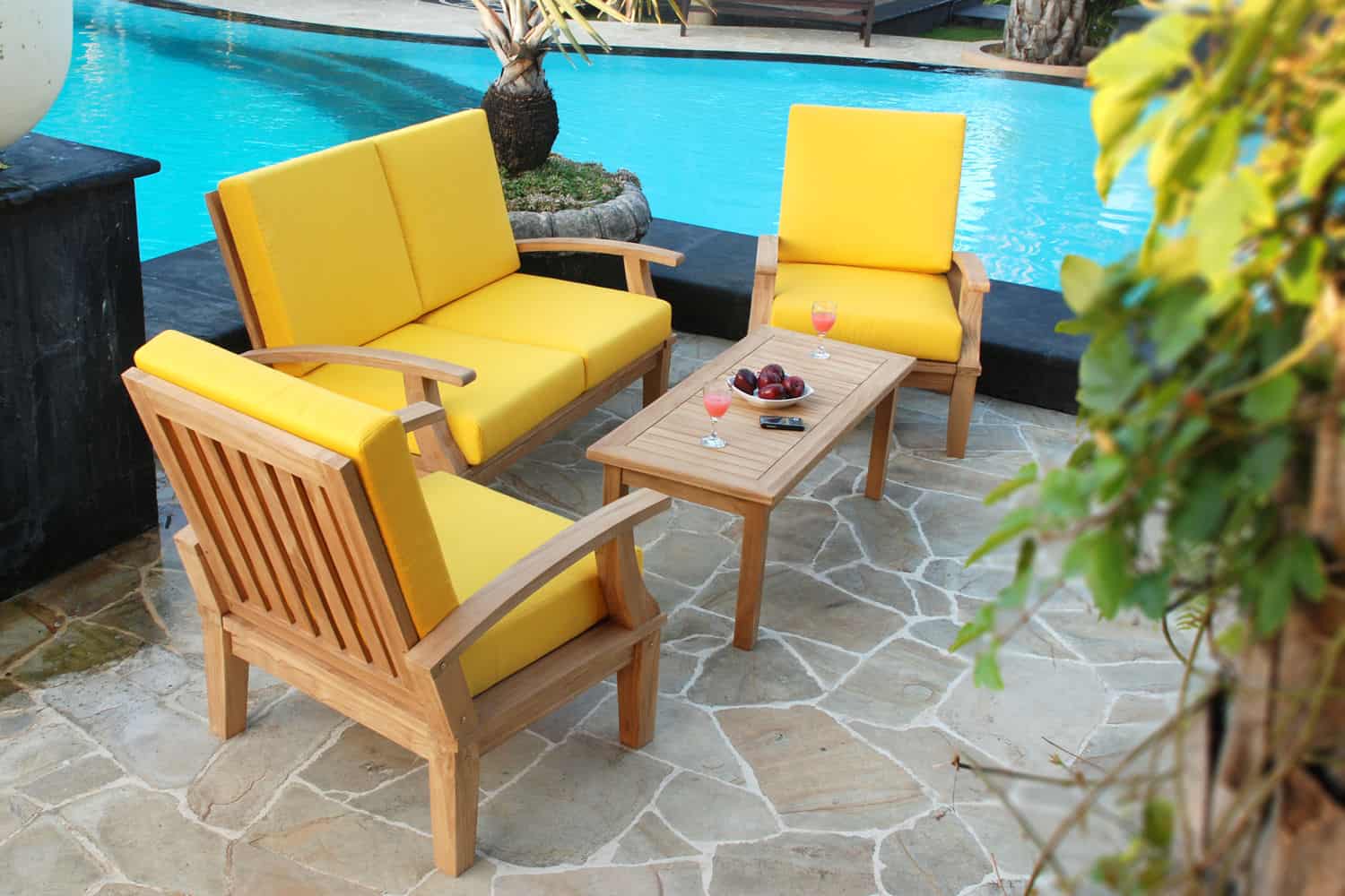 Sunbrella Outdoor Folding Chair cushion - Teak Patio Furniture, Teak  Outdoor Furniture